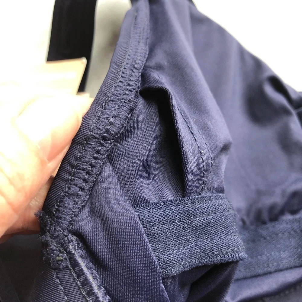 Swim Solutions One Piece Triple Tier Fauxkini Swimsuit Navy Size 22W - Picture 10 of 15